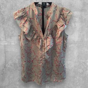 Vintage Tinley Road Gray Shirt with Pink Accents Vintage